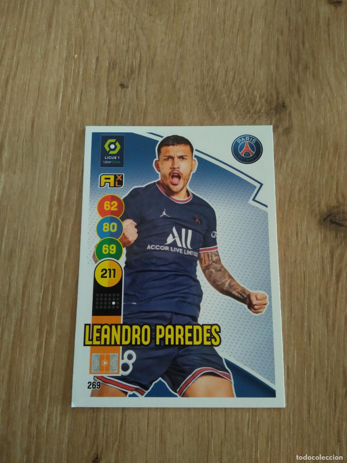 Figurine di Calcio: 269 LEANDRO PAREDES PSG CROMO FUTBOL PANINI LIGUE 1 FOOT 21-22 LIGA FRANCIA ADRENALYN 2021-2022
