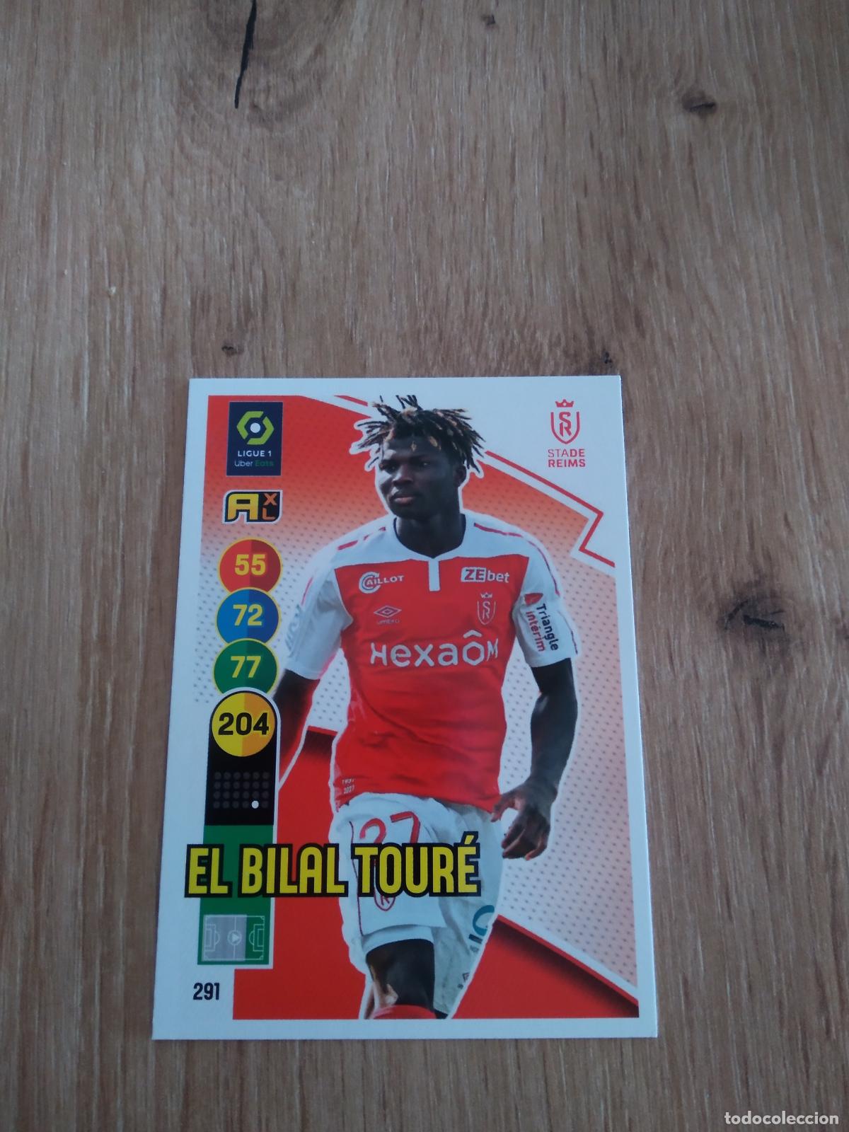Cromos de F&uacute;tbol: 291 EL BILAL TOURE REIMS CROMO FUTBOL PANINI LIGUE 1 FOOT 21-22 LIGA FRANCIA ADRENALYN 2021-2022