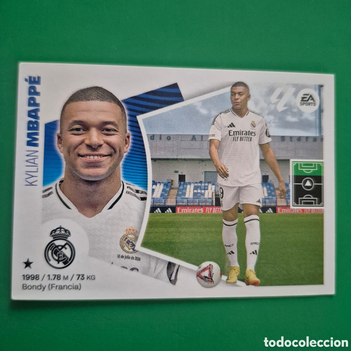 Cromos de F&uacute;tbol: CROMO KYLIAN MBAPP&Eacute; REAL MADRID FICHAJE 20 VERSI&Oacute;N 1 SIN P&Uacute;BLICO - LIGA ESTE PANINI 2024 2025 24 25
