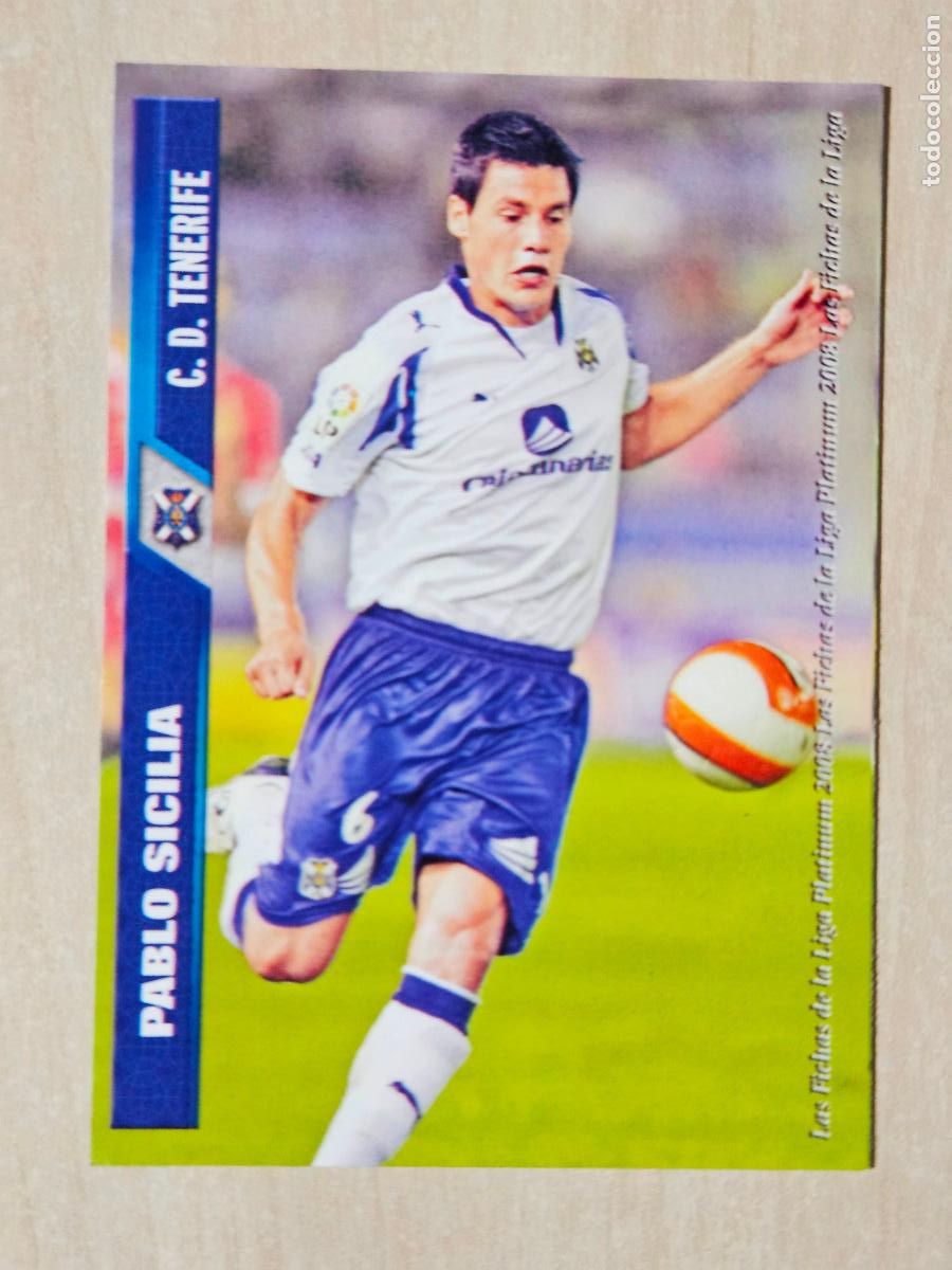 Cromos de f&uacute;tbol: N&ordm; 881 PABLO SICILIA - MUNDICROMO - LAS FICHAS DE LA LIGA 2008 - PLATINUM - TENERIFE