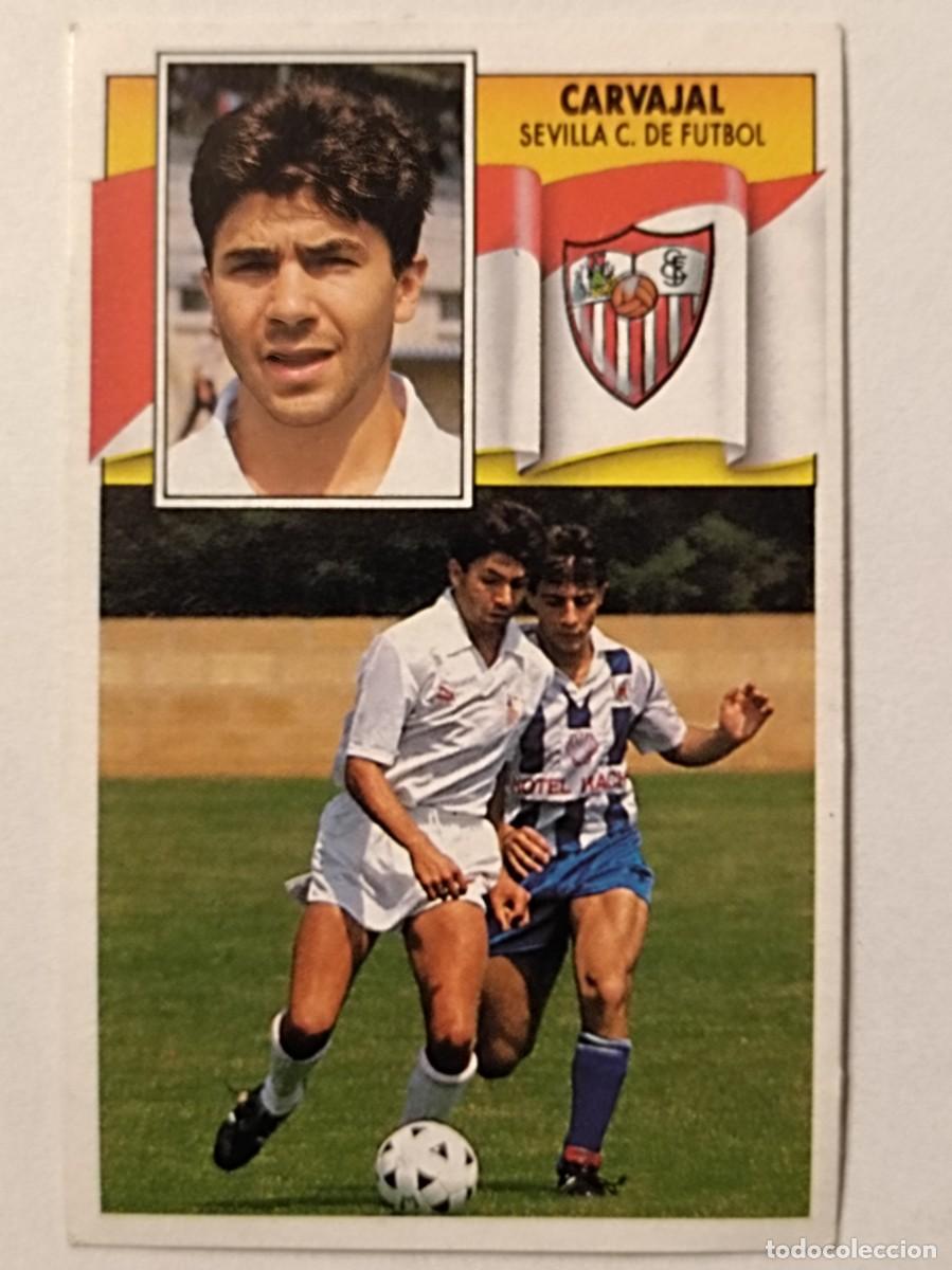 Fu&szlig;ball-Sticker: CARVAJAL SEVILLA C.F. LIGA 90/91 ESTE