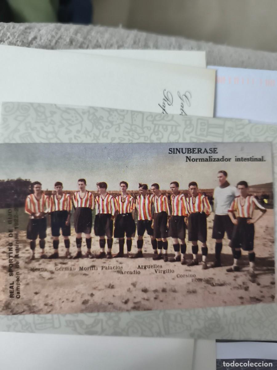 Cromos de F&uacute;tbol: Equipo Sporting de Gij&oacute;n a&ntilde;os 20. Perfecto estado.