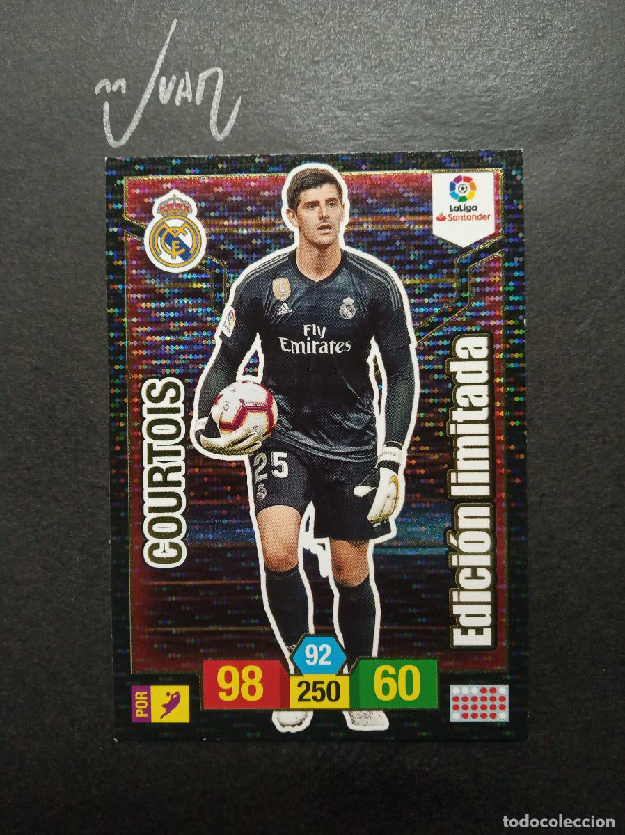Cromos de F&uacute;tbol: EDICION LIMITADA LIMITED EDITION COURTOIS REAL MADRID ⚽ PANINI &reg; ADRENALYN XL LIGA 2018 2019 18 19