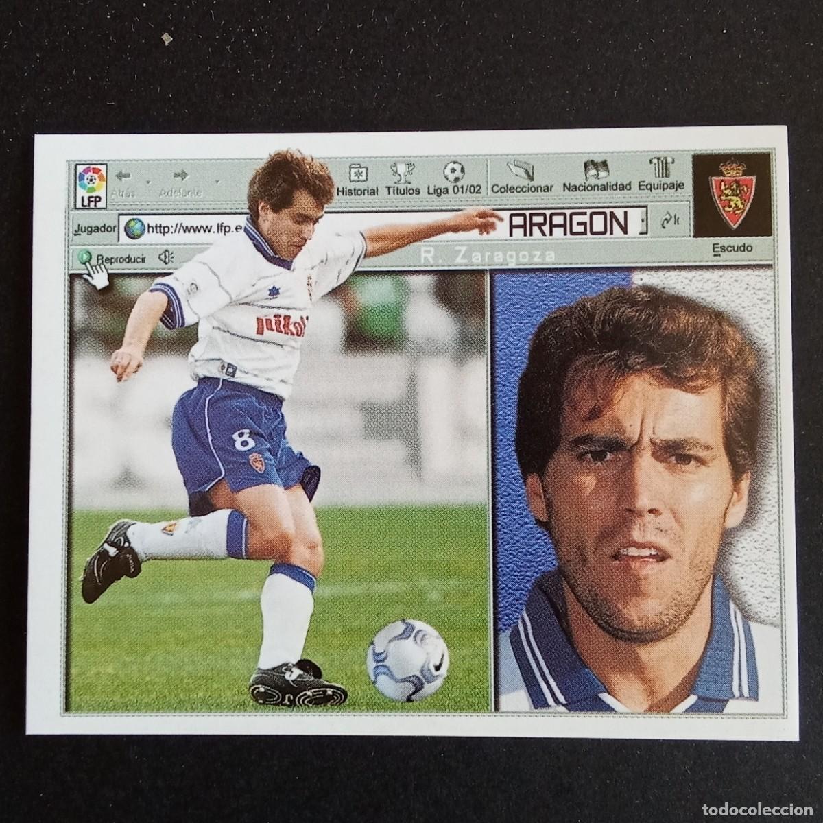 Cromos de f&uacute;tbol: CROMO LIGA 2001 2002 01 02 EDICIONES ESTE ARAGON ZARAGOZA NUNCA PEGADO