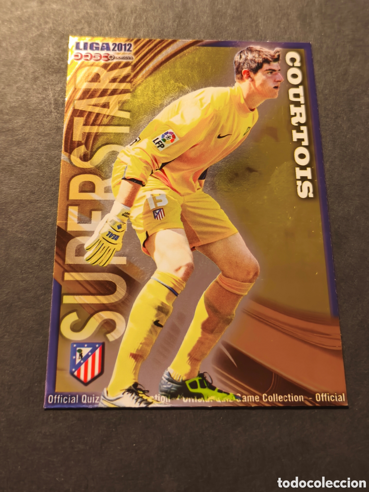 Cromos de F&uacute;tbol: 185 COURTOIS ATLETICO MADRID FICHAS DE LA LIGA MC 2012 VERSION BRILLO LISO