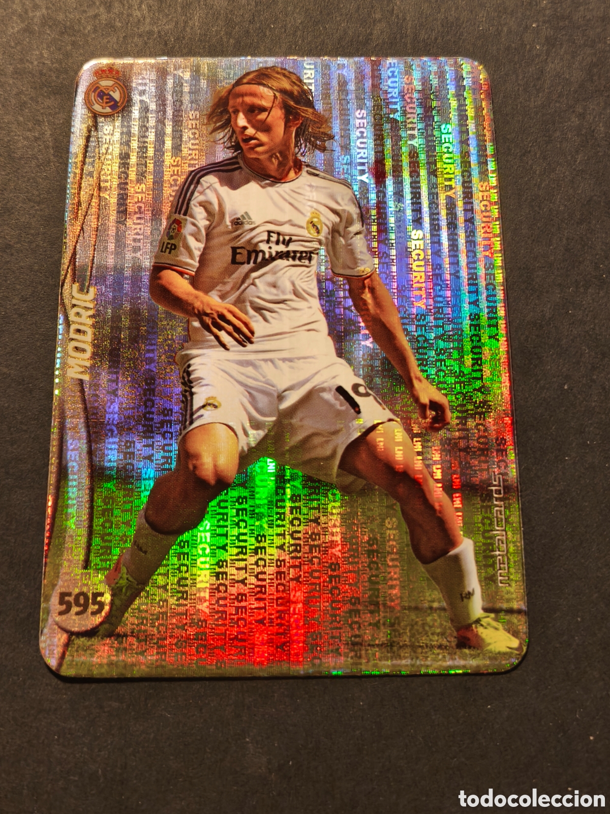 Cromos de F&uacute;tbol: 595 MODRIC REAL MADRID MUNDICROMO FICHAS LIGA 2015 VERSION SECURITY