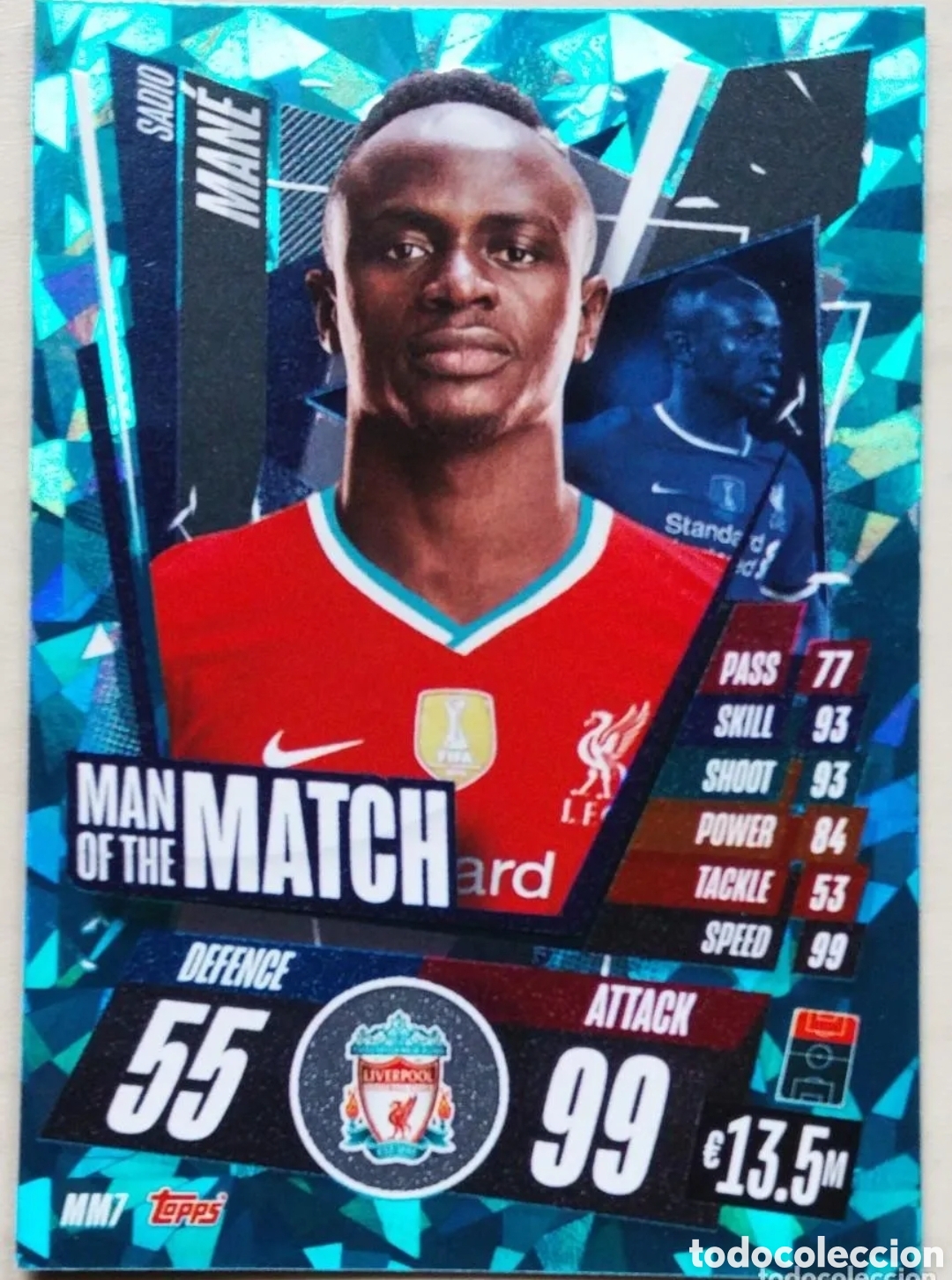 Cromos de f&uacute;tbol: MM7 SADIO MANE LIVERPOOL FC CHAMPIONS LEAGUE 20 21 FICHAS ALBUM TOPPS MATCH ATTAX 2020 2021