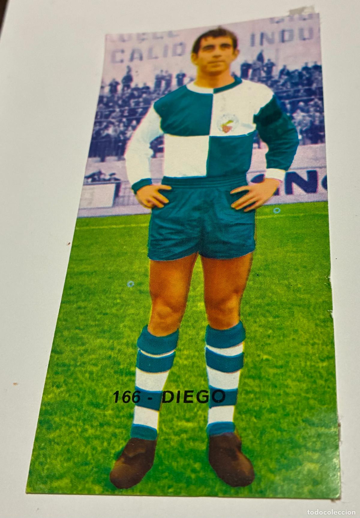 Cromos de F&uacute;tbol: CROMO FUTBOL RUIZ ROMERO 1968-1969. 68-69, DIEGO ,Numero 166, Despegado Sabadell