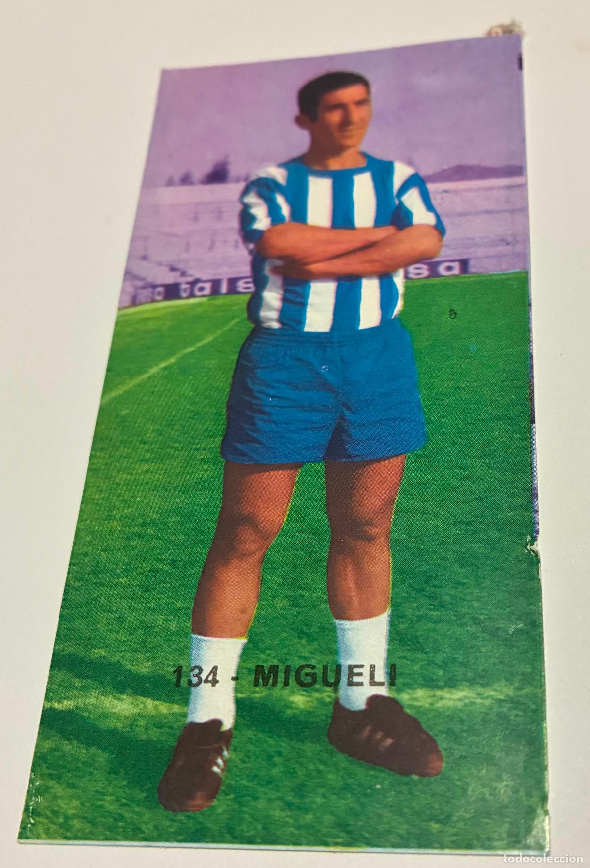 Cromos de F&uacute;tbol: CROMO RUIZ ROMERO 1968-1969. 68-69 MIGUELI, Numero 134, MALAGA, Despegado