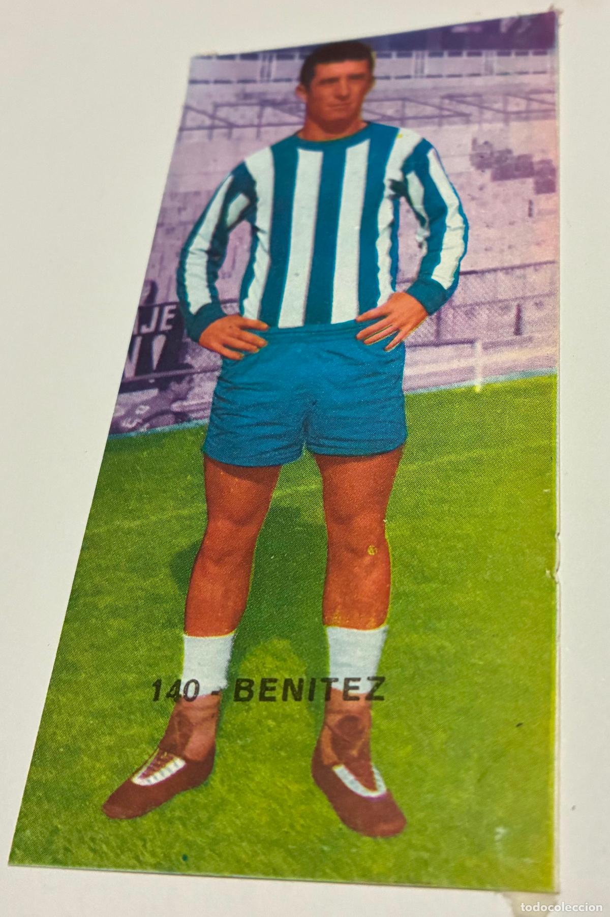 Cromos de F&uacute;tbol: CROMO FUTBOL RUIZ ROMERO 1968-1969, 68-69, BENITEZ, Numero 140. MALAGA Despegado