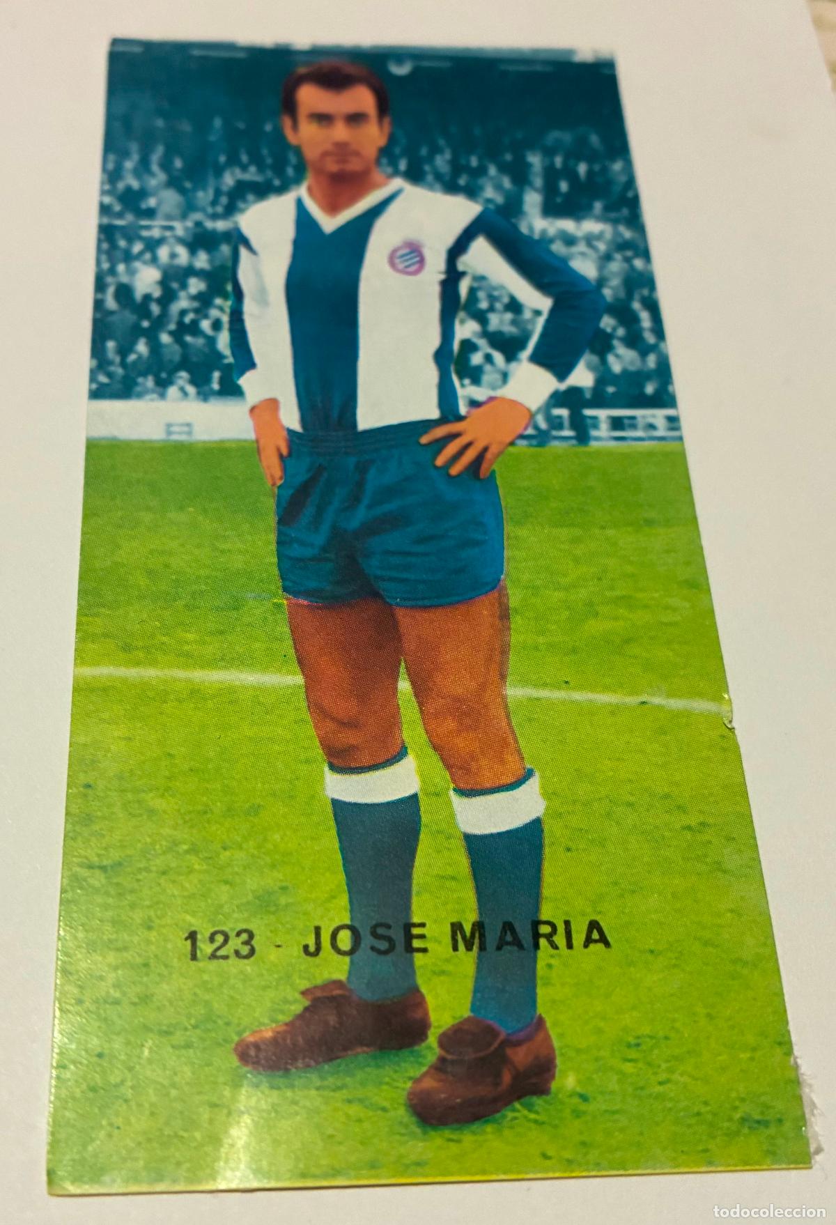 Cromos de F&uacute;tbol: CROMO FUTBOL RUIZ ROMERO 1968-1969. 68-69, JOSE LUIS, Numero 123, Espa&ntilde;ol ,Despegado