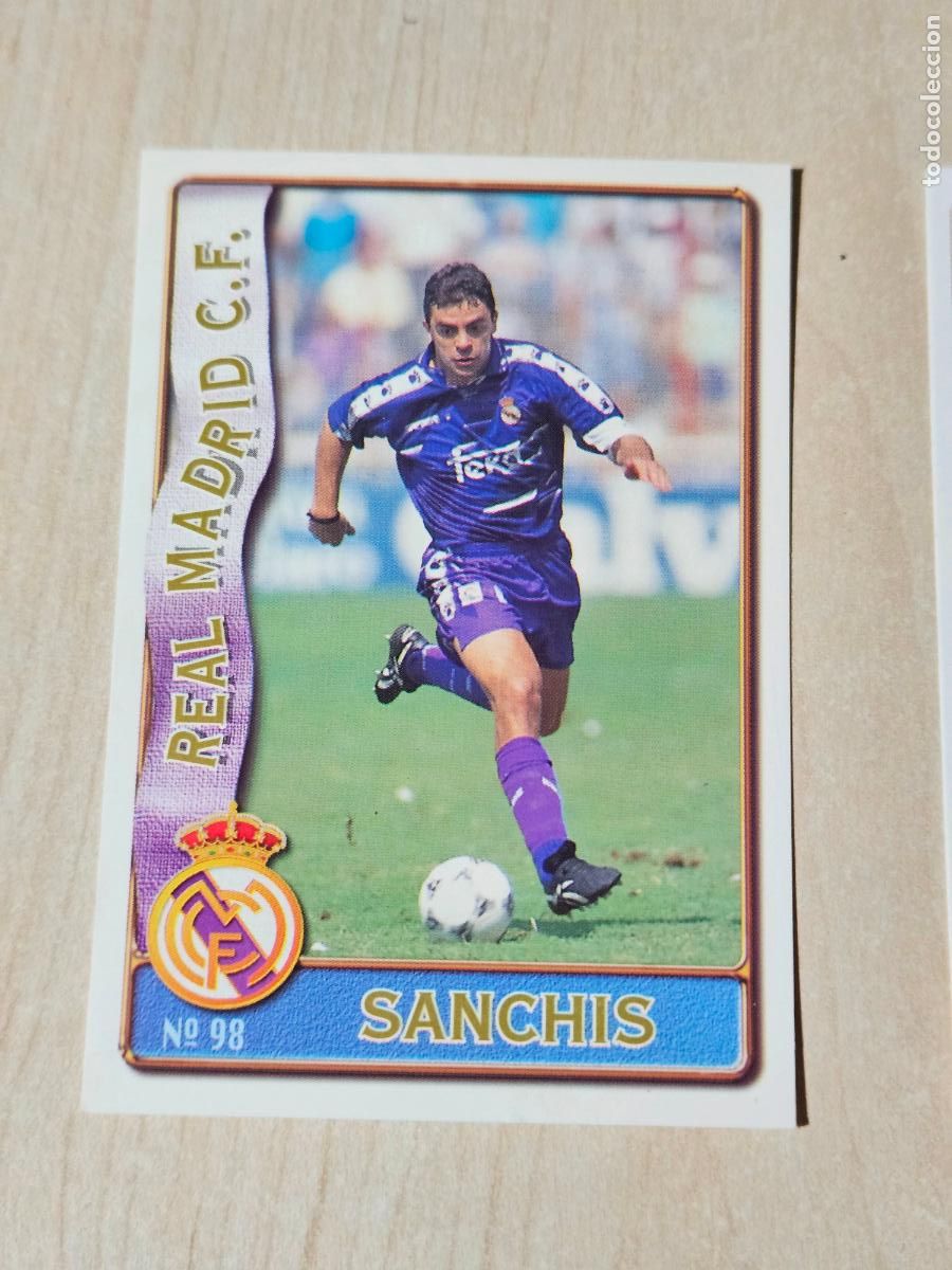 Figurine di Calcio: N&ordm; 98 SANCHIS - MUNDICROMO 96 97 FICHAS DE LA LIGA - REAL MADRID