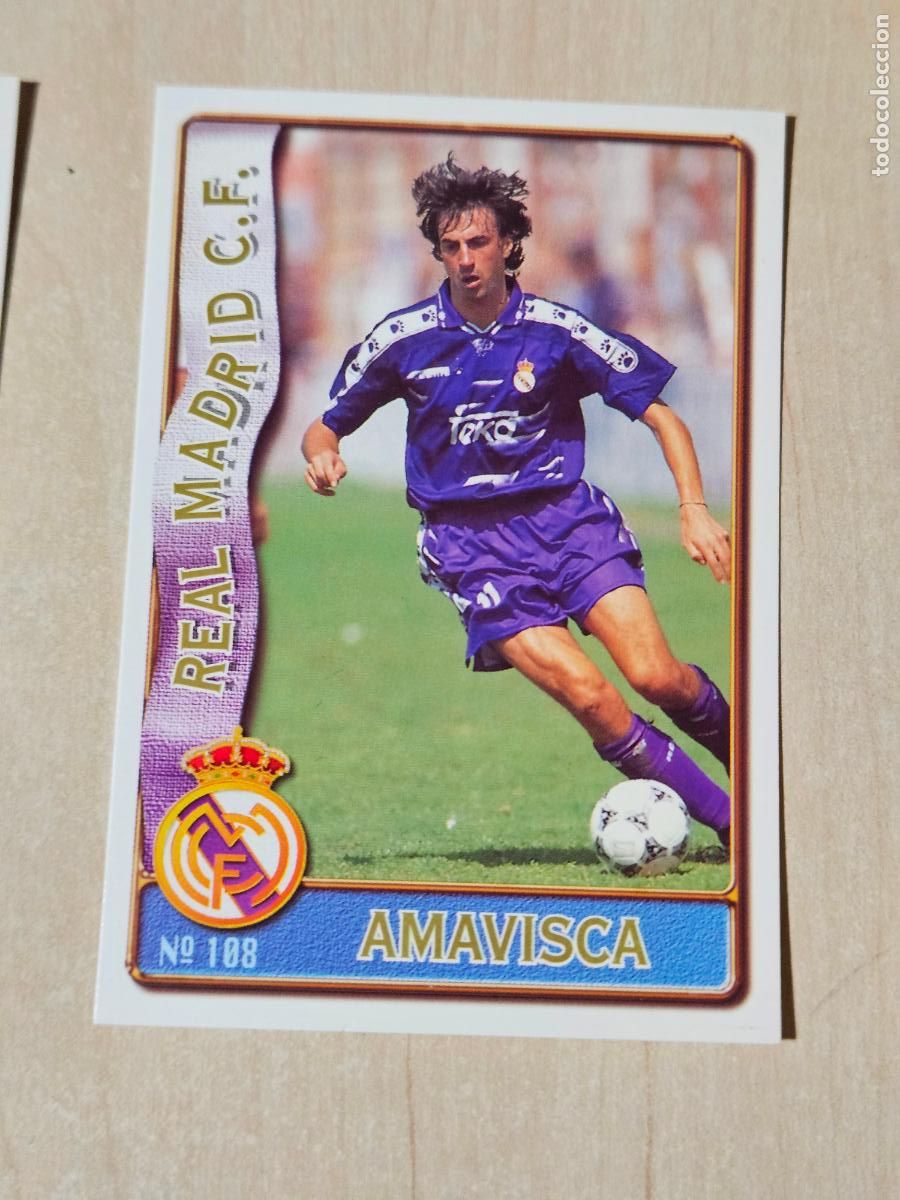 Fu&szlig;ball-Sticker: N&ordm; 108 AMAVISCA - MUNDICROMO 96 97 FICHAS DE LA LIGA - REAL MADRID