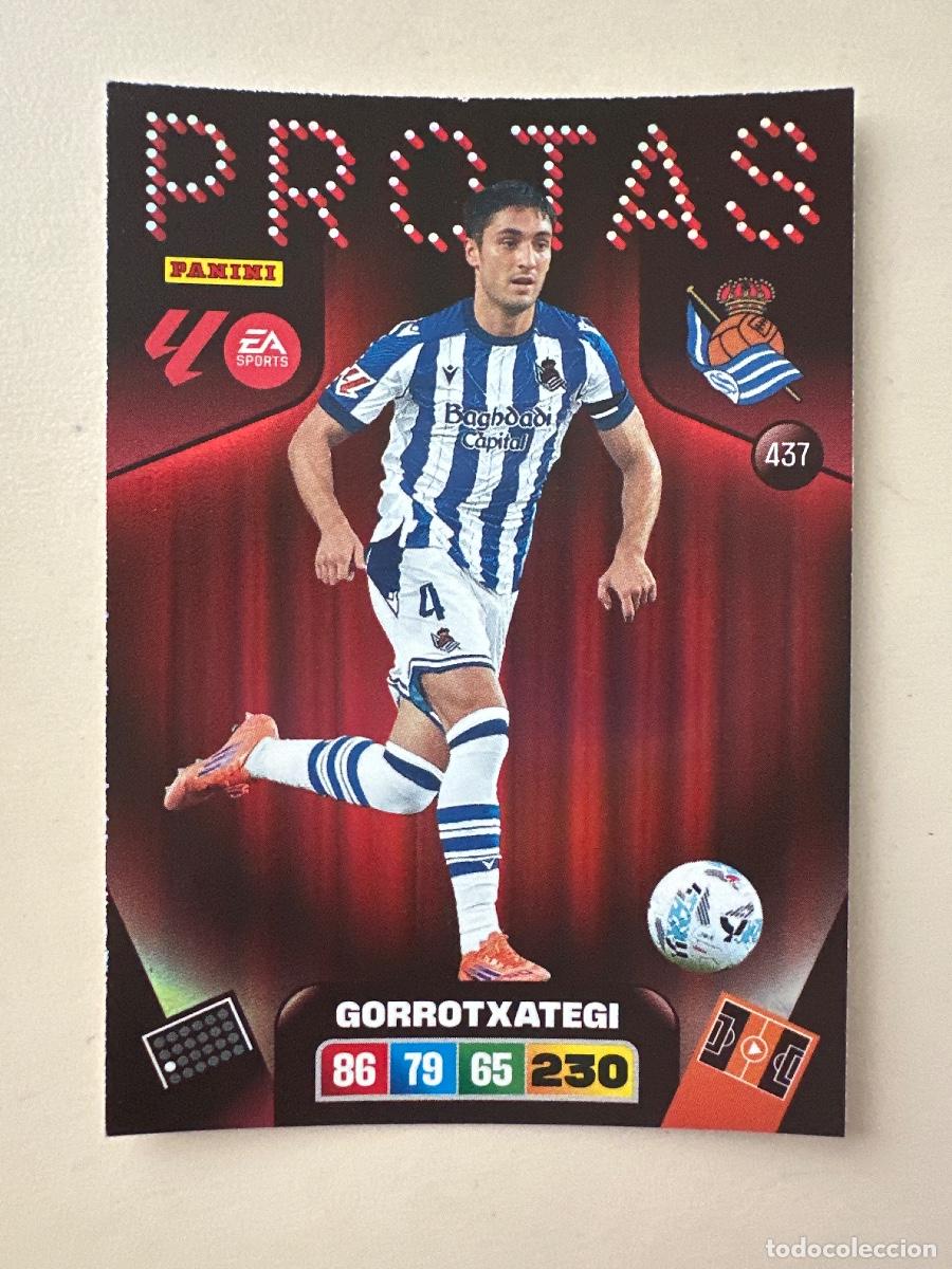 Cromos de F&uacute;tbol: 437 Jon Gorrotxategi, Real Sociedad, Protas, Panini Adrenalyn XL La Liga 2025 2026 25 26