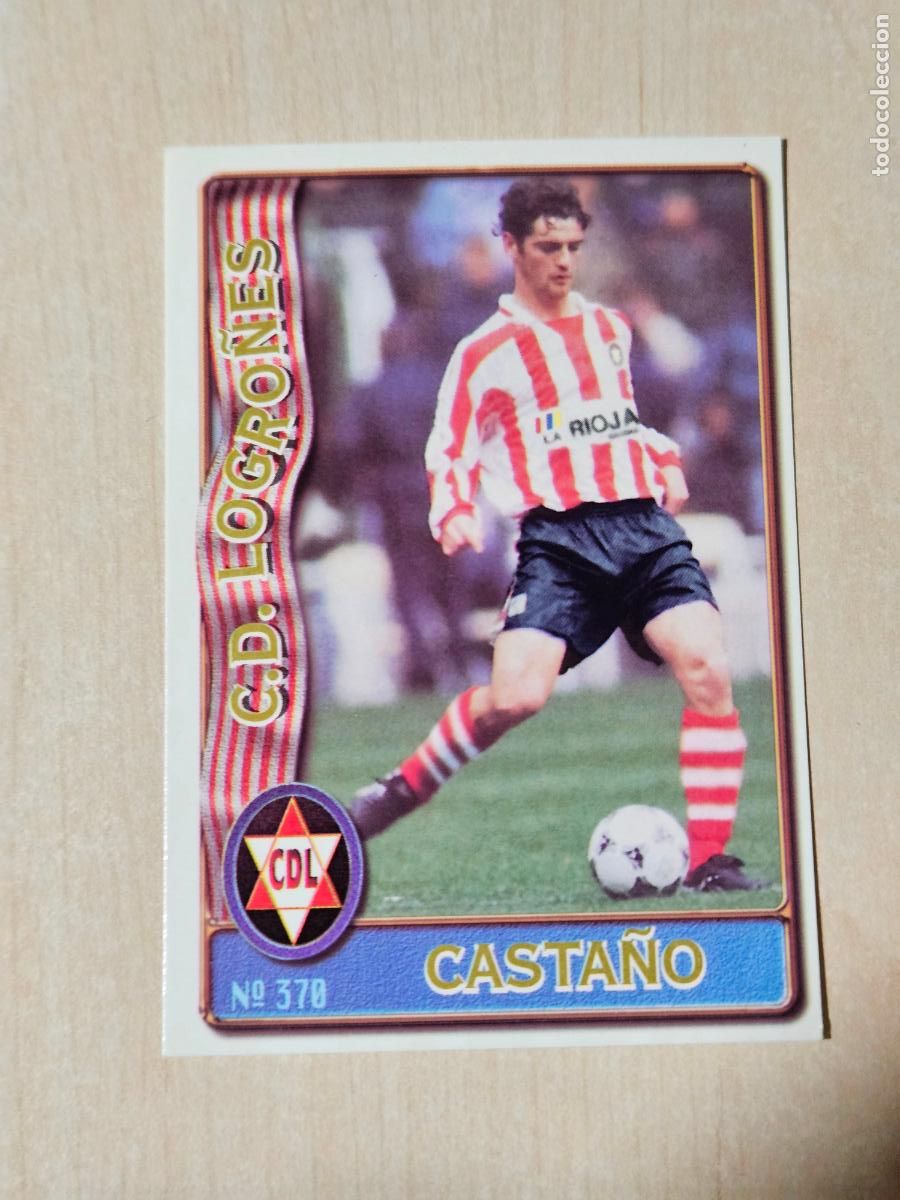 Figurine di Calcio: N&ordm; 370 CASTA&Ntilde;O - MUNDICROMO 96 97 FICHAS DE LA LIGA - LOGRO&Ntilde;ES