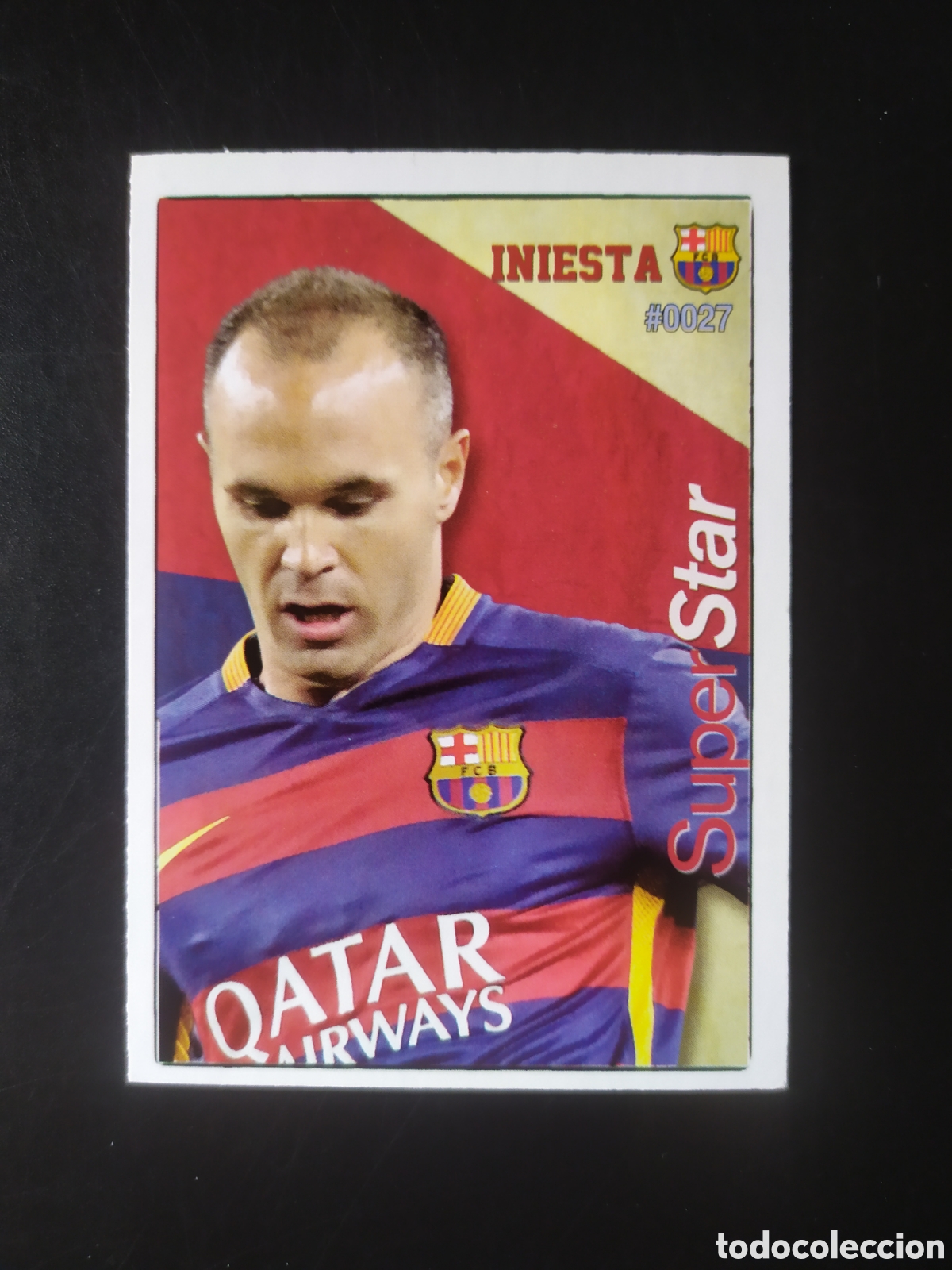 Figurine di Calcio: Mundicromo fichas Liga 2015 2016 15 16 Iniesta superstar n&deg; 27 Barcelona