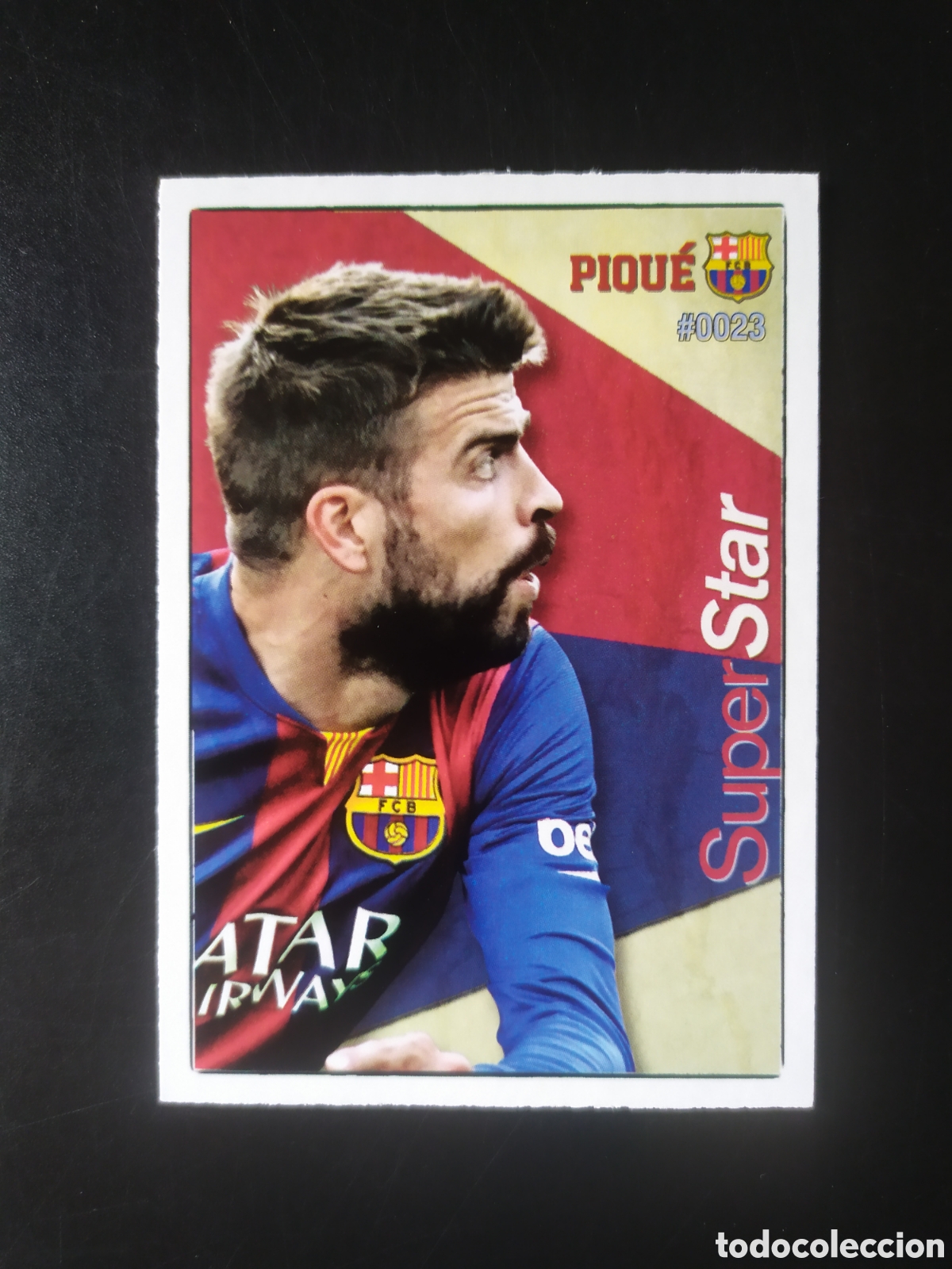 Figurine di Calcio: Mundicromo fichas Liga 2015 2016 15 16 Piqu&eacute; superstar n&deg; 23 Barcelona