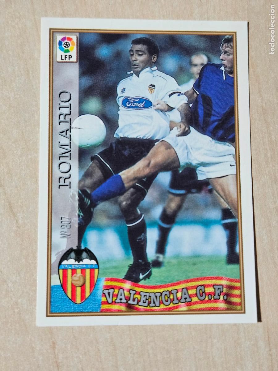 Figurine di Calcio: N&ordm; 207 ROMARIO - MUNDICROMO - FICHAS DE LA LIGA 97 98 - VALENCIA