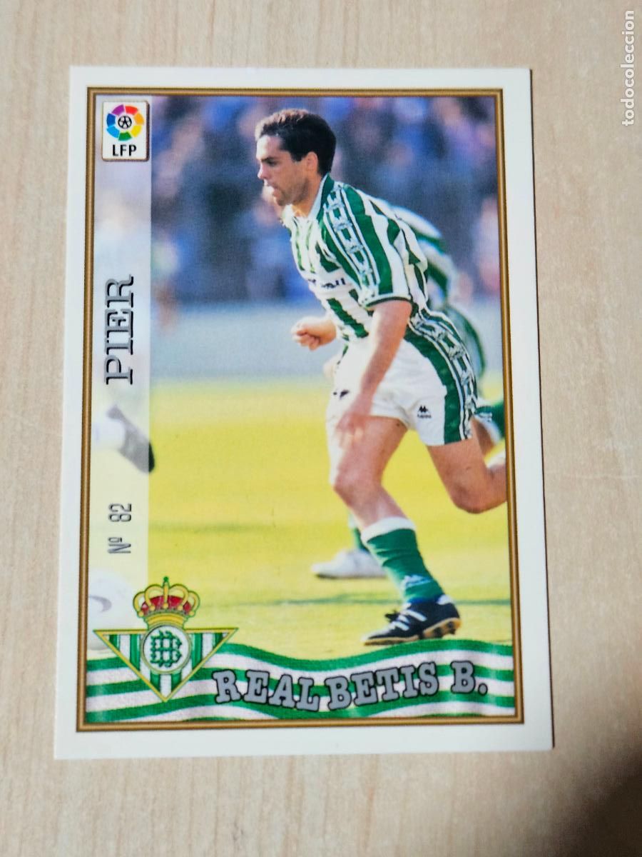 Cromos de F&uacute;tbol: N&ordm; 82 PIER - MUNDICROMO - FICHAS DE LA LIGA 97 98 - REAL BETIS