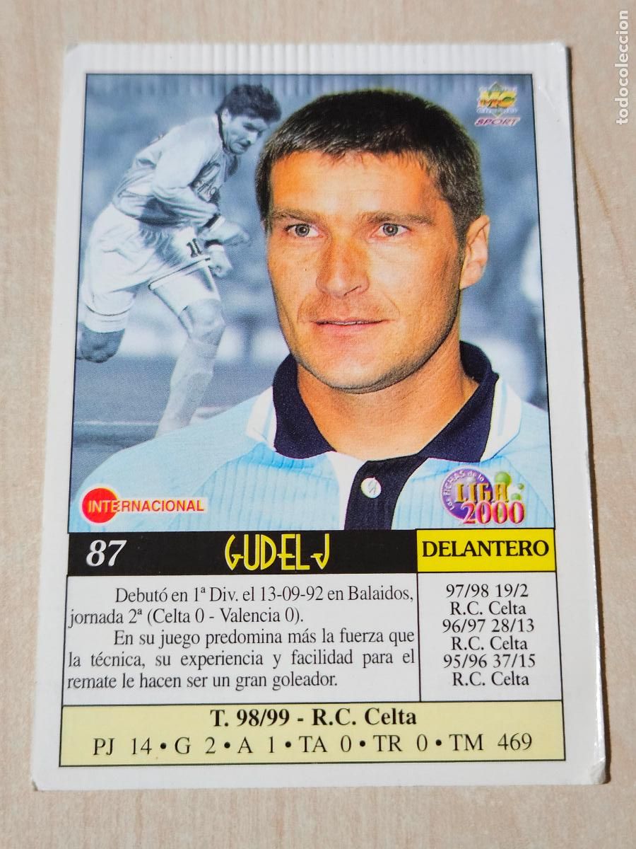 Figurine di Calcio: N&ordm; 87 GUDELJ - BAJA - MUNDICROMO 99 00 - FICHAS DE LA LIGA 2000 - REAL CELTA