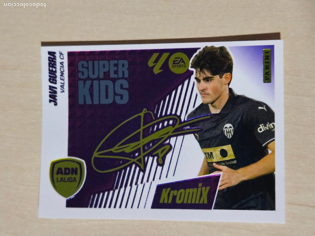 Fu&szlig;ball-Sticker: KROMIX SUPER KIDS N&deg; 12 JAVI GUERRA - VALENCIA - EDICIONES ESTE 2025-26 - 25/26 (NUEVO)