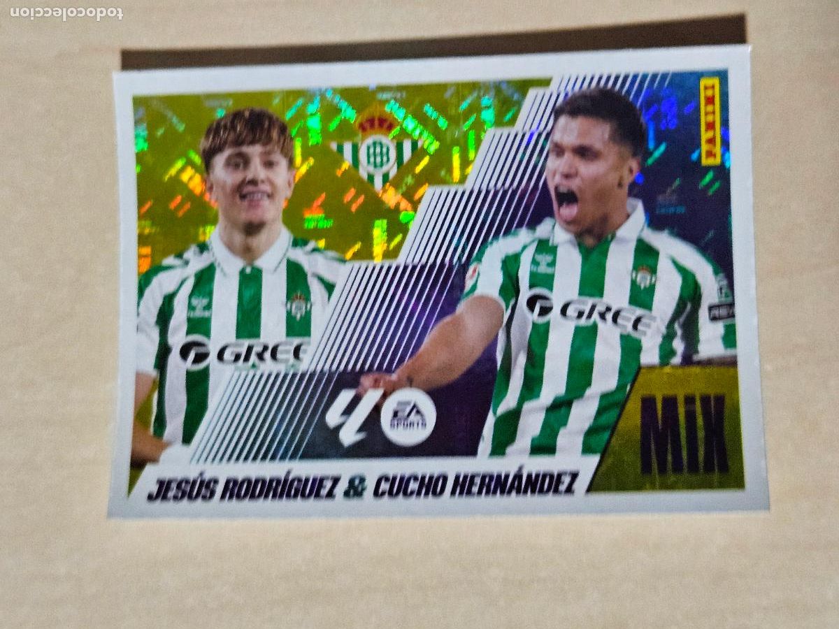 Cromos de F&uacute;tbol: MIX N&deg; 15 JESUS RODRIGUEZ / CUCHO HERNANDEZ - REAL BETIS - EDICIONES ESTE 2025-26 - 25/26 (NUEVO)