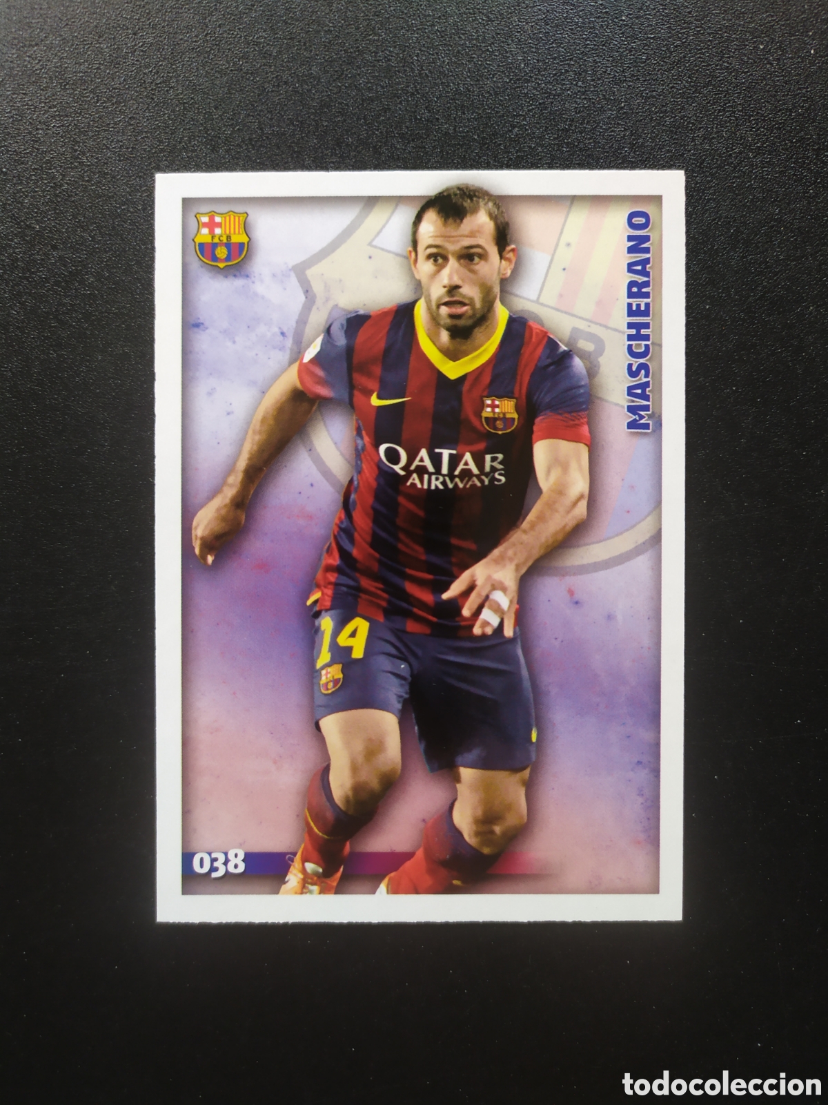 Cromos de f&uacute;tbol: Mundicromo fichas Liga 2014 2015 14 15 Mascherano n&deg; 38 Barcelona