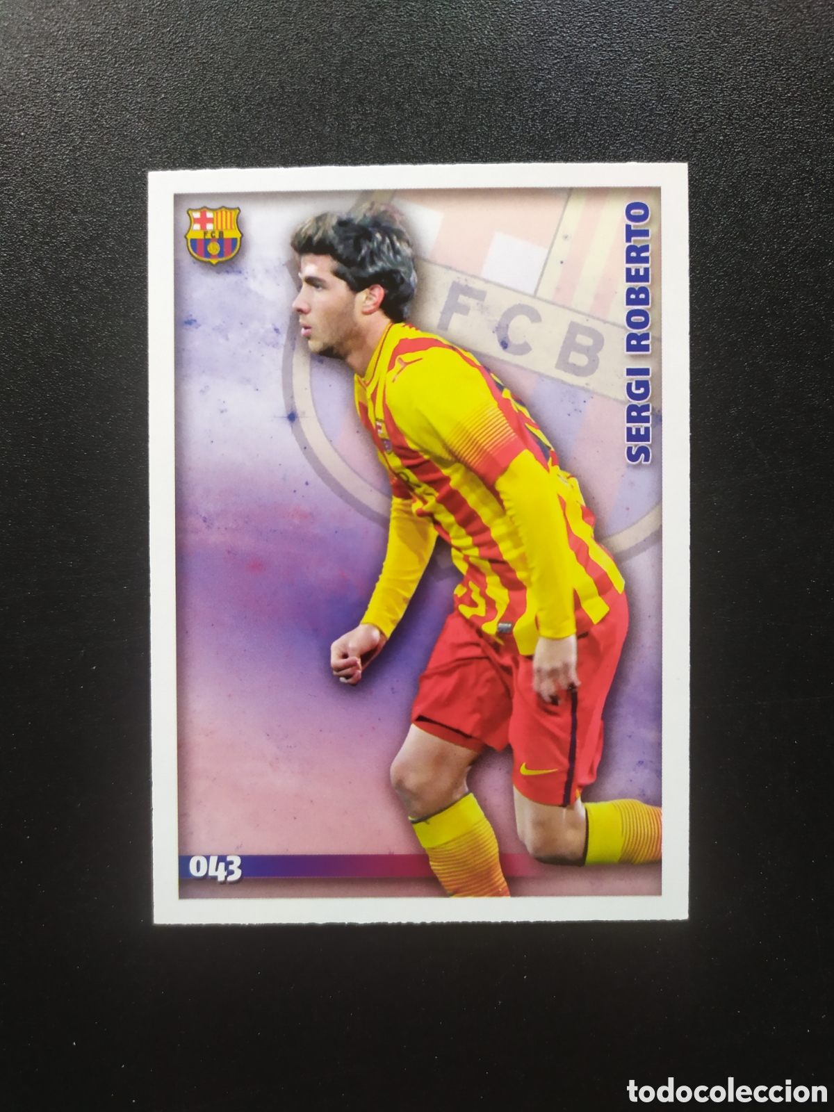 Figurine di Calcio: Mundicromo fichas Liga 2014 2015 14 15 Sergi Roberto n&deg; 43 Barcelona