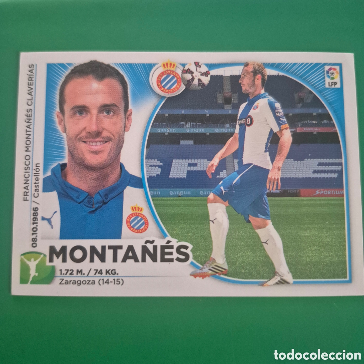 Cromos de f&uacute;tbol: MONTA&Ntilde;ES ESPANYOL LIGA ESTE 2014/15 14 15 NUNCA PEGADO SIN PEGAR