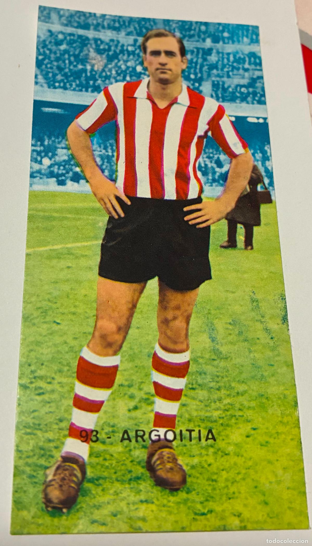 Cromos de F&uacute;tbol: CROMO FUTBOL RUIZ ROMERO 1968-1969, 68-69, ARGOITIA, ATH, BILBAO, Numero 93, Despegado