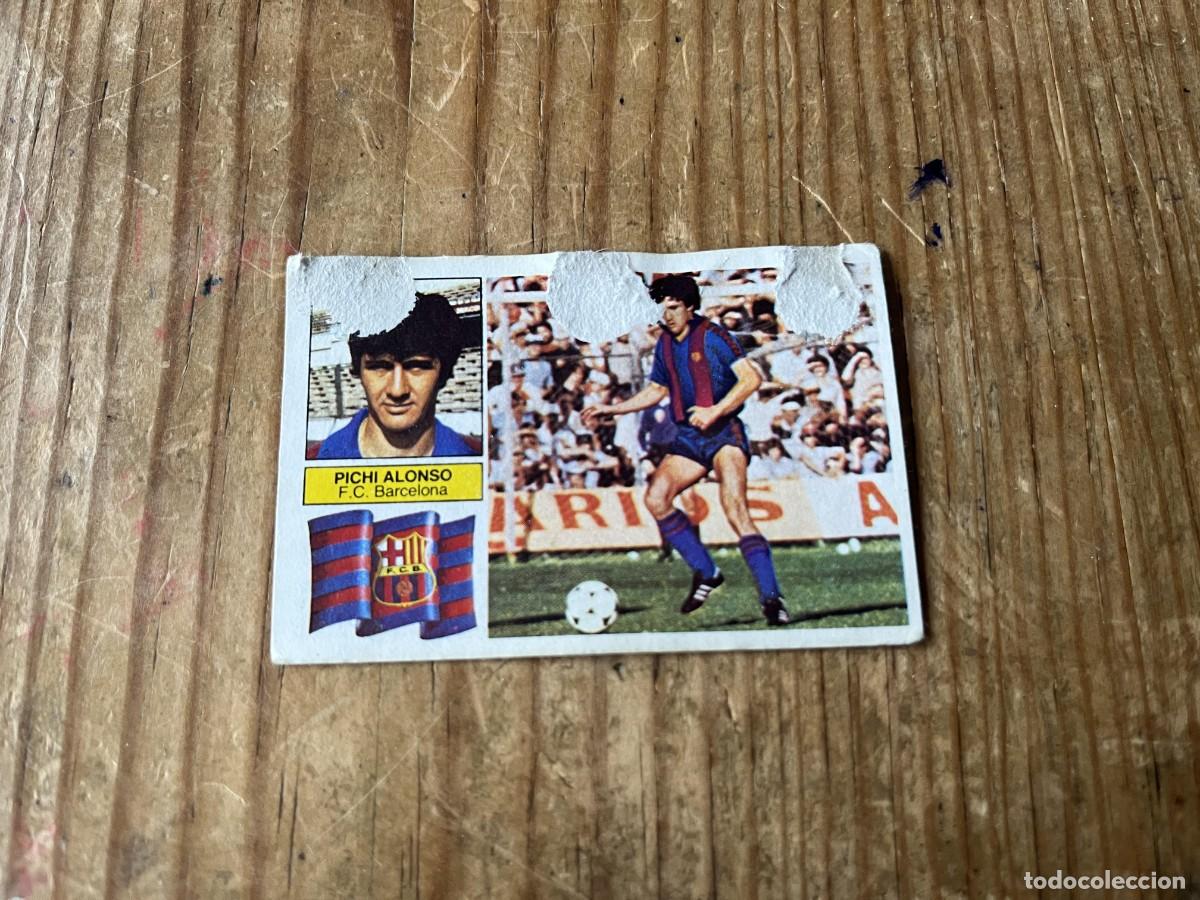 Fu&szlig;ball-Sticker: CROMO DESPEGADO ALBUM LIGA ESTE 82 83 1982 1983 BARCELONA CON FCB PICHI ALONSO VERSION DIFICIL