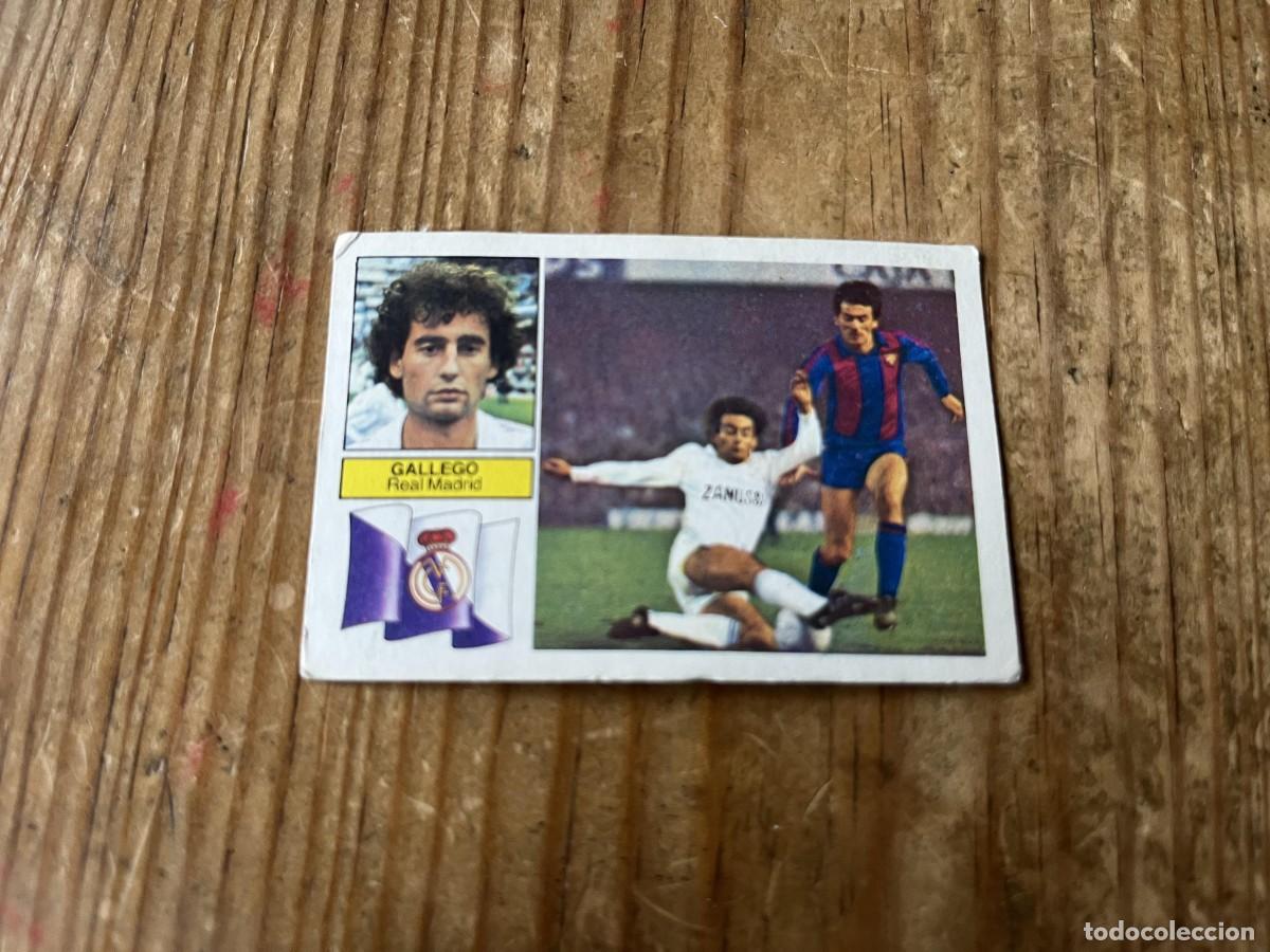 Fu&szlig;ball-Sticker: CROMO DESPEGADO ALBUM LIGA ESTE 82 83 1982 1983 REAL MADRID CON PUBLICIDAD GALLEGO
