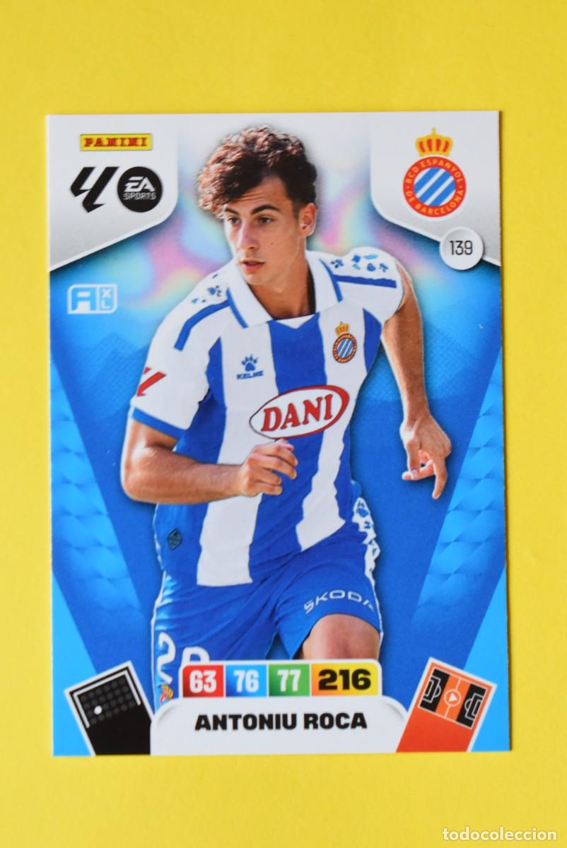 Fu&szlig;ball-Sticker: Cromo Adrenalyn XL. 2025 2026. 25 26. Antoniu Roca. Espanyol. N. &ordm; 139. C&oacute;digo sin activar. Panini