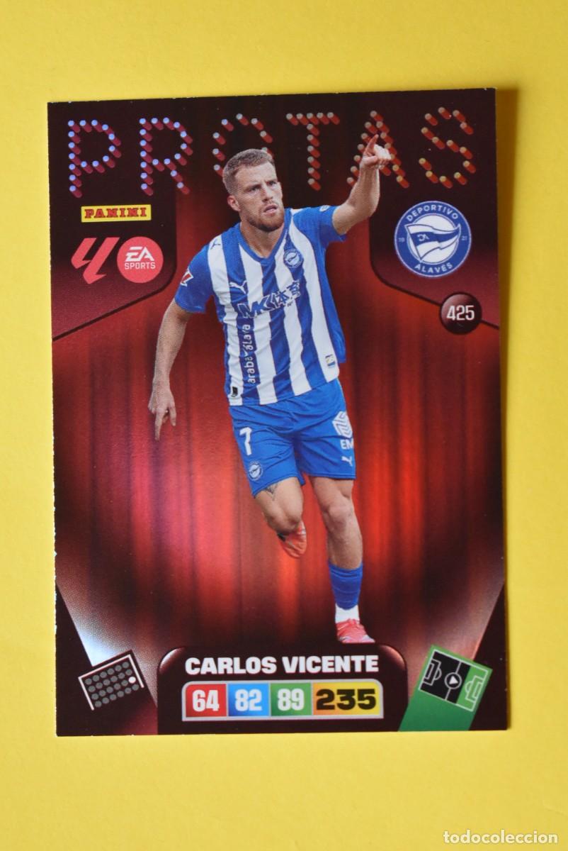 Fu&szlig;ball-Sticker: Cromo Adrenalyn XL. 2025 2026. 25 26. Carlos Vicente. Alav&eacute;s. N. &ordm; 396. C&oacute;digo sin activar. Protas