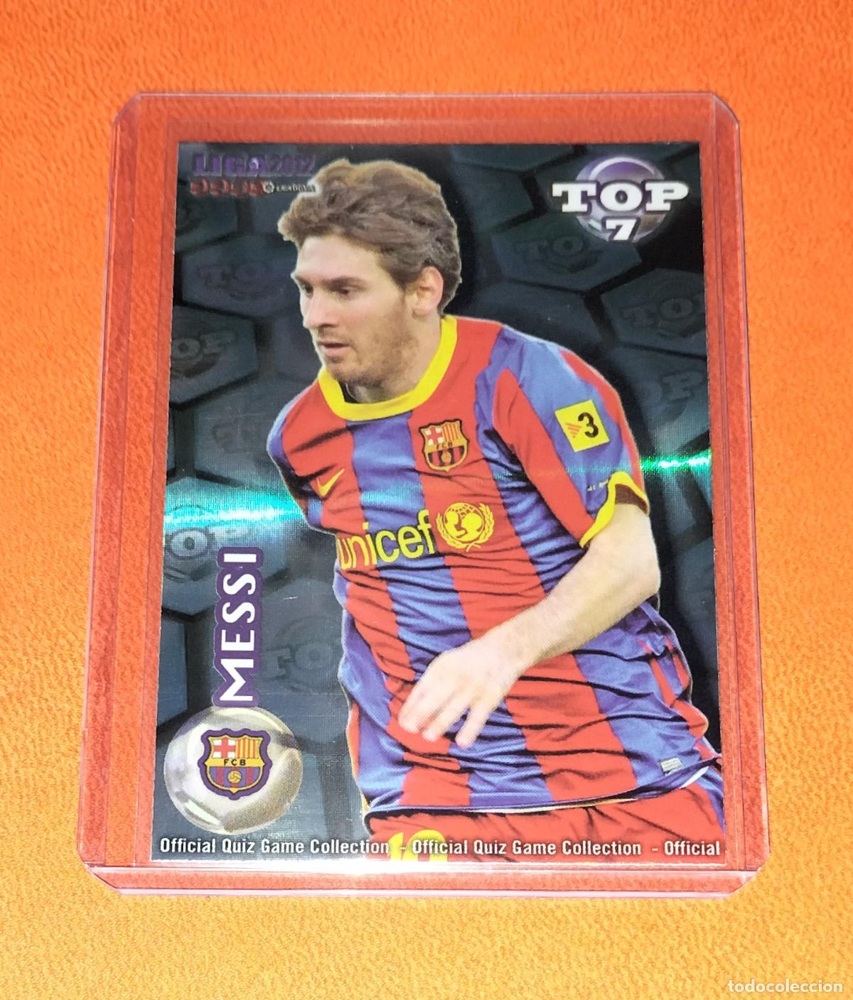 Cromos de Futebol: 595 LIONEL MESSI TOP VERSION BRILLO RAYAS FC BARCELONA MUNDICROMO QUIZ GAME 2011 2012 11 12