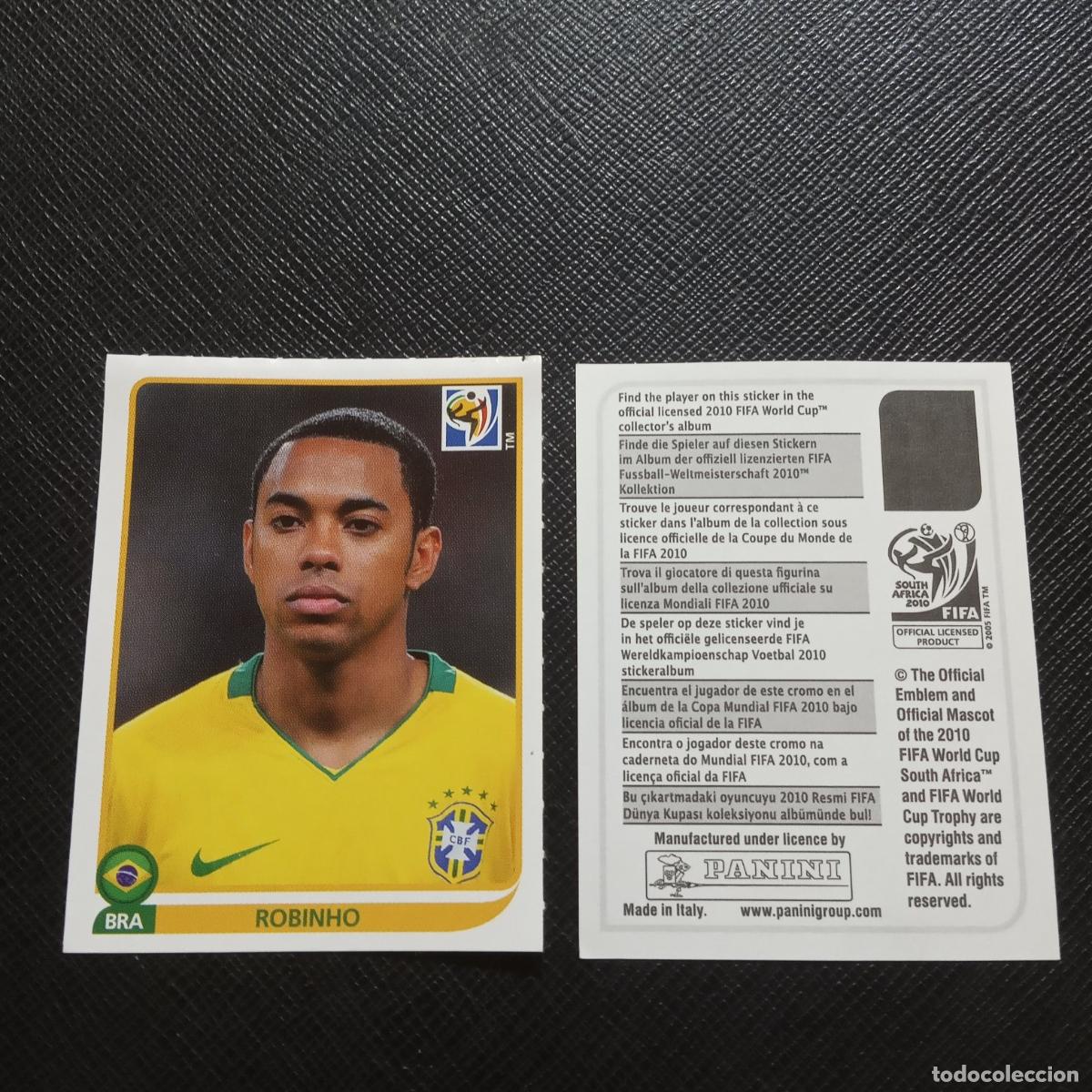 Fu&szlig;ball-Sticker: ROBINHO BRASIL PANINI 2010 SOUTH AFRICA MUNDIAL 10 - SIN PEGAR - A64 PG7 SIN NUMERO EXTRA