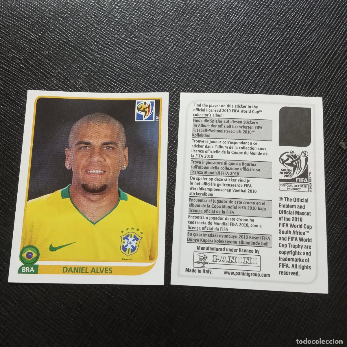 Figurine di Calcio: DANI ALVES BRASIL PANINI 2010 SOUTH AFRICA MUNDIAL 10 - SIN PEGAR - A64 PG7 SIN NUMERO EXTRA