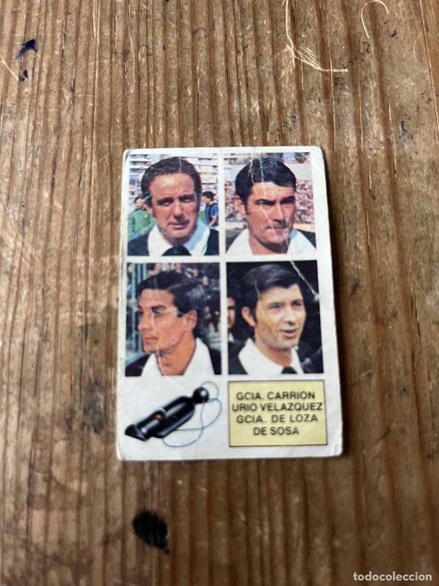Cromos de F&uacute;tbol: CROMO DESPEGADO ALBUM LIGA ESTE 82 83 1982 1983 ARBITROS CARRION DE LOZA DE SOSA VELAZQUEZ