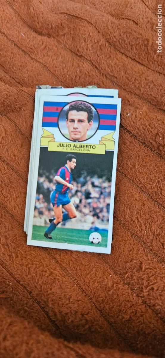 Fu&szlig;ball-Sticker: barcelona julio alberto este 1985 1986 85 86 despegado