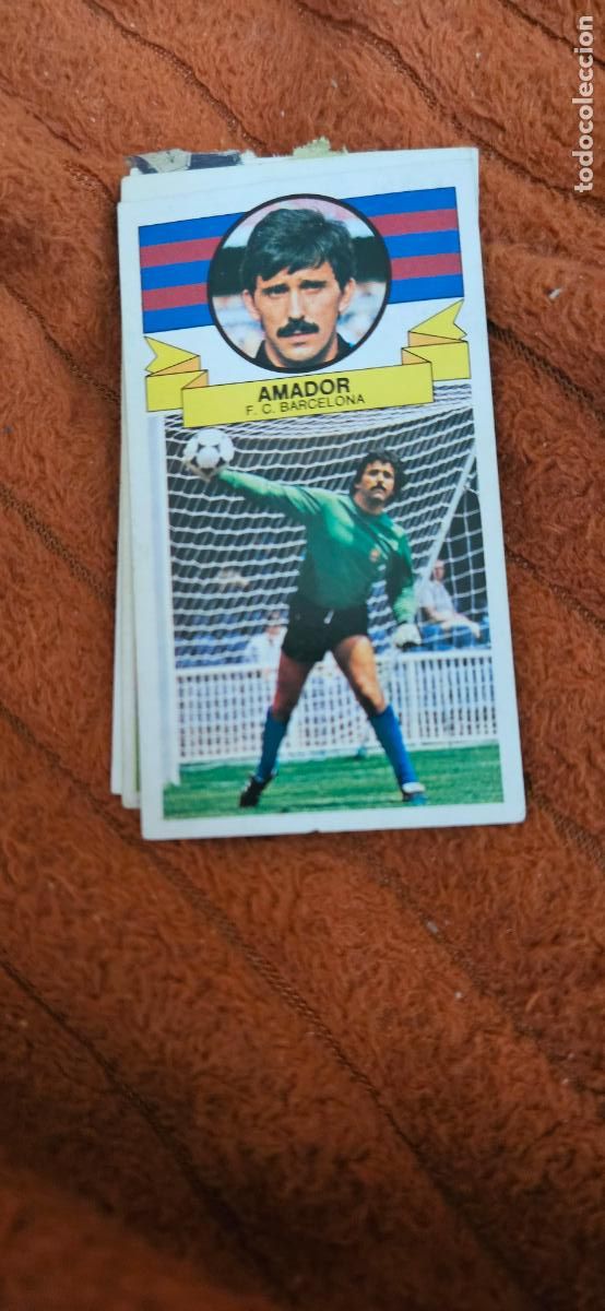 Fu&szlig;ball-Sticker: barcelona amador este 1985 1986 85 86 despegado