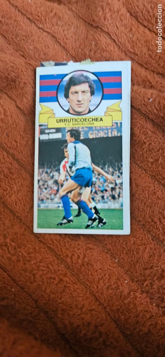Fu&szlig;ball-Sticker: barcelona urruticoechea este 1985 1986 85 86 despegado