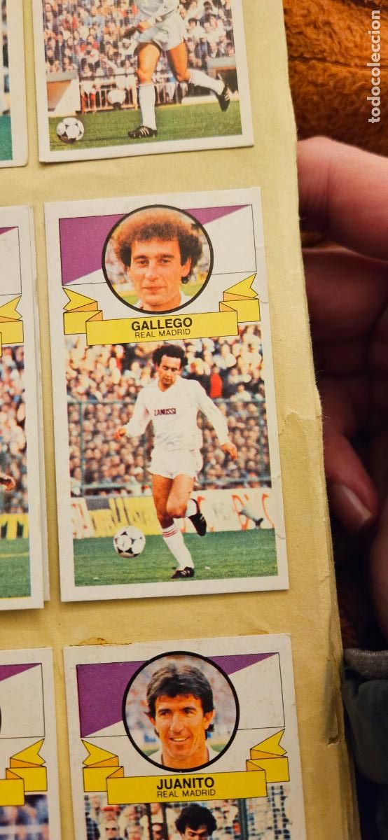 Fu&szlig;ball-Sticker: real madrid gallego este 1985 1986 85 86 despegado