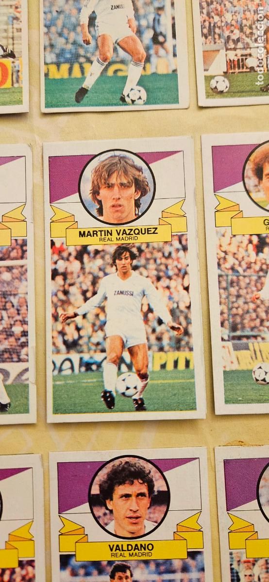 Cromos de F&uacute;tbol: real madrid angel debajo de martin vazquez este 1985 1986 85 86 despegado