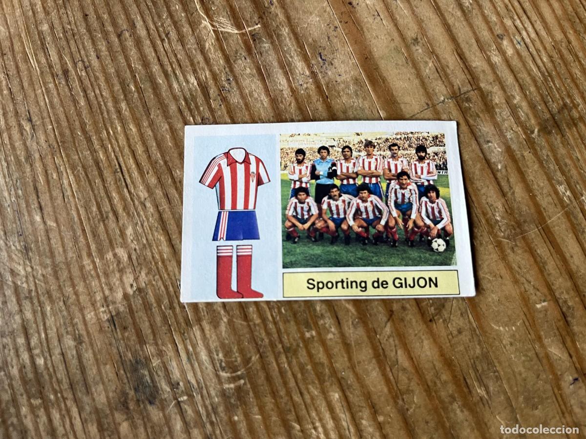 Cromos de F&uacute;tbol: CROMO DESPEGADO ALBUM LIGA ESTE 82 83 1982 1983 ALINEACIONES SPORTING GIJON