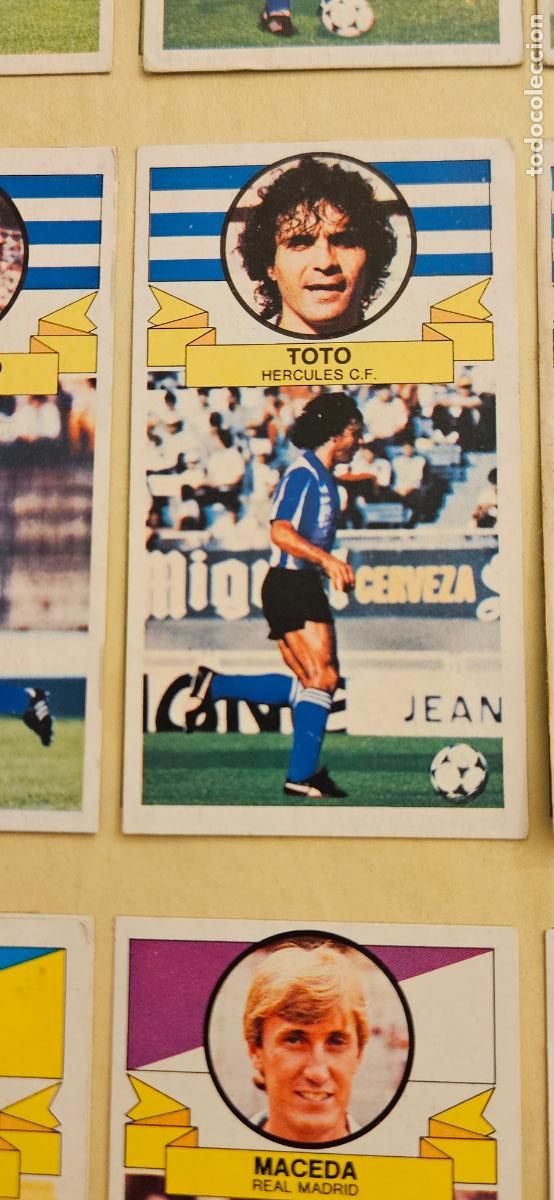 Fu&szlig;ball-Sticker: este toto fichaje 7 hercules 1985 1986 85 86 despegado