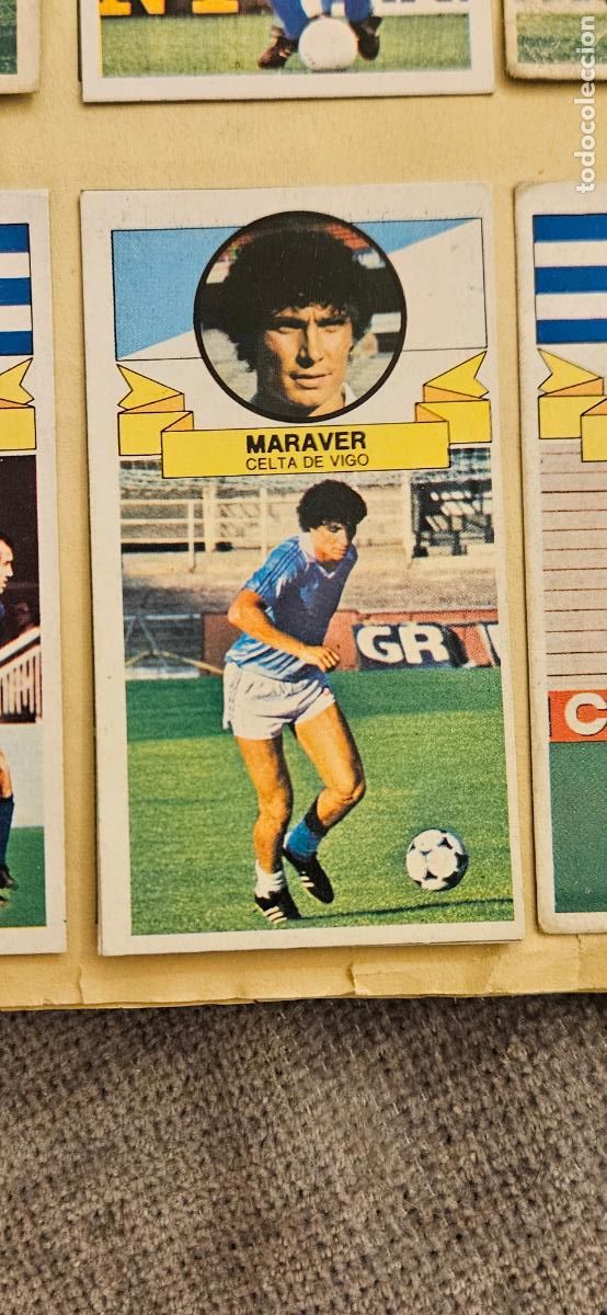 Cromos de F&uacute;tbol: este maraver debajo botella fichaje 14 celta 1985 1986 85 86 despegado