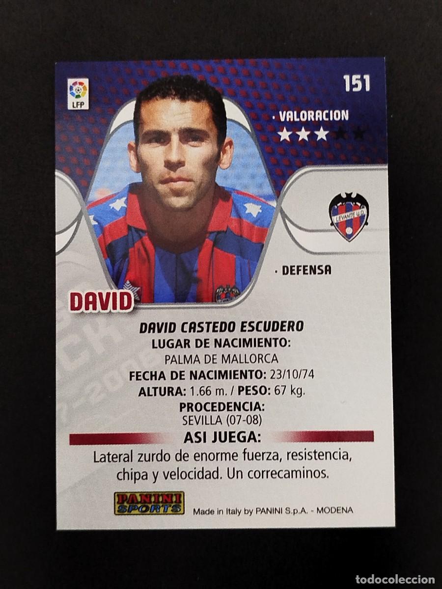 Cromos de f&uacute;tbol: 151. David (Levante UD) - Panini Mega Cracks 2007 08 - Foto 2