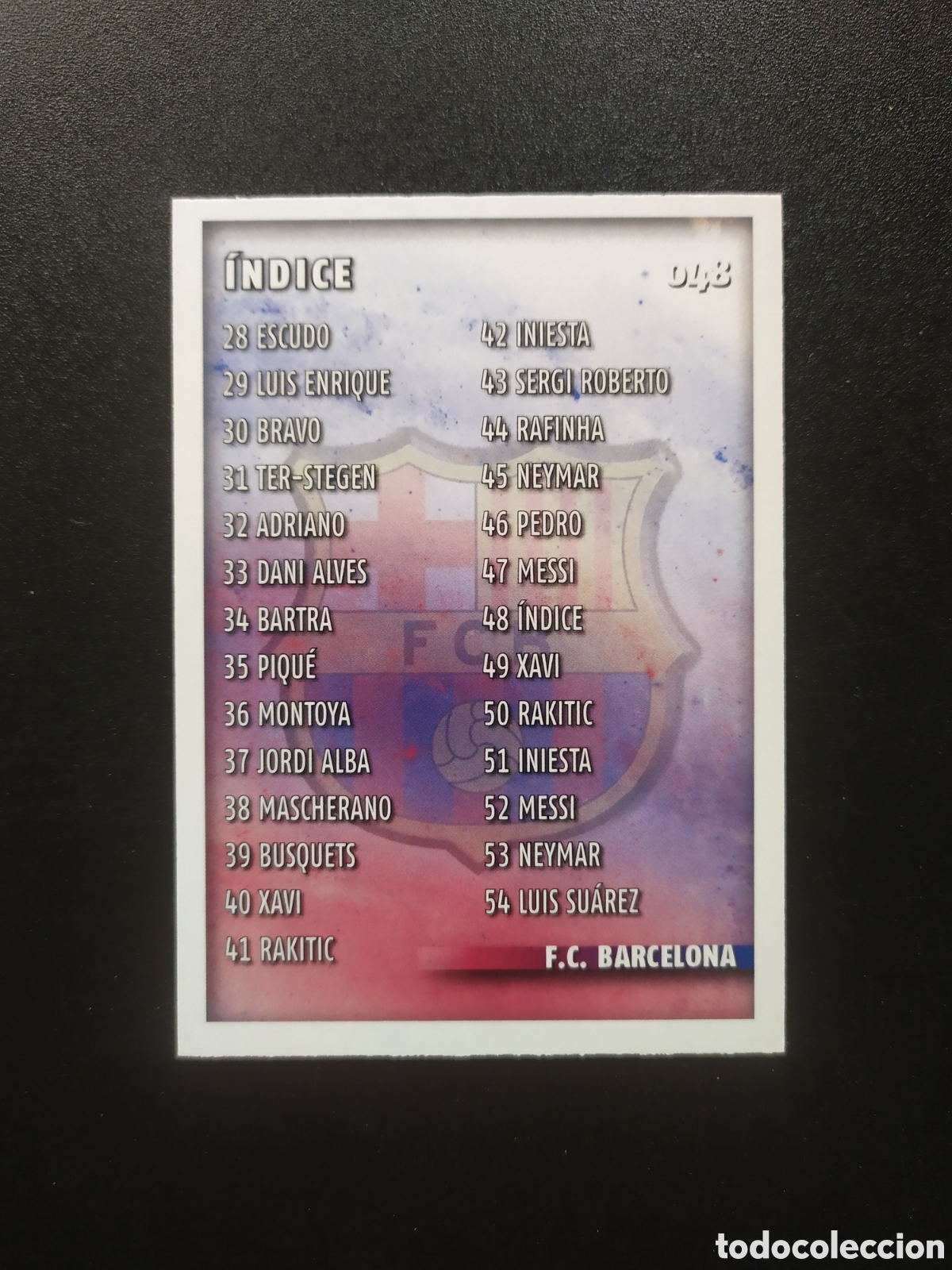 Figurine di Calcio: Mundicromo fichas Liga 2014 2015 14 15 indice n&deg; 48 Barcelona