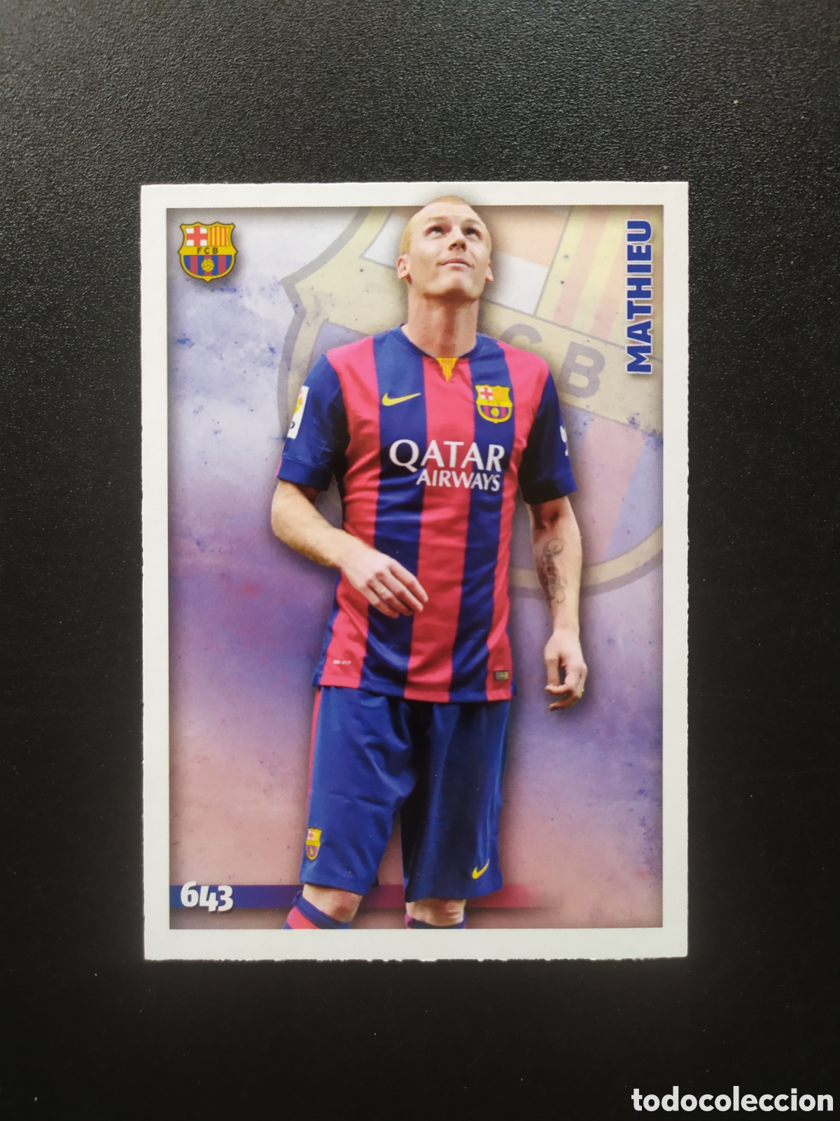 Figurine di Calcio: Mundicromo fichas Liga 2014 2015 14 15 Mathieu n&deg; 643 Barcelona