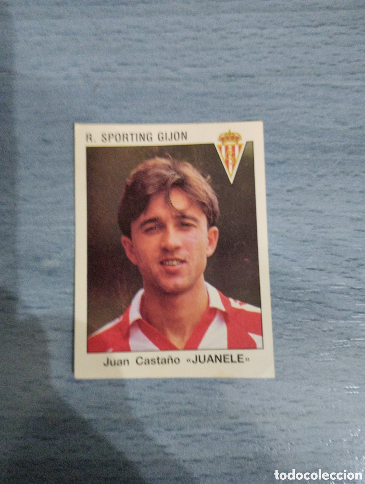 Cromos de F&uacute;tbol: Cromo Panini liga 93 94 juanele 289 Sporting de Gij&oacute;n sin pegar